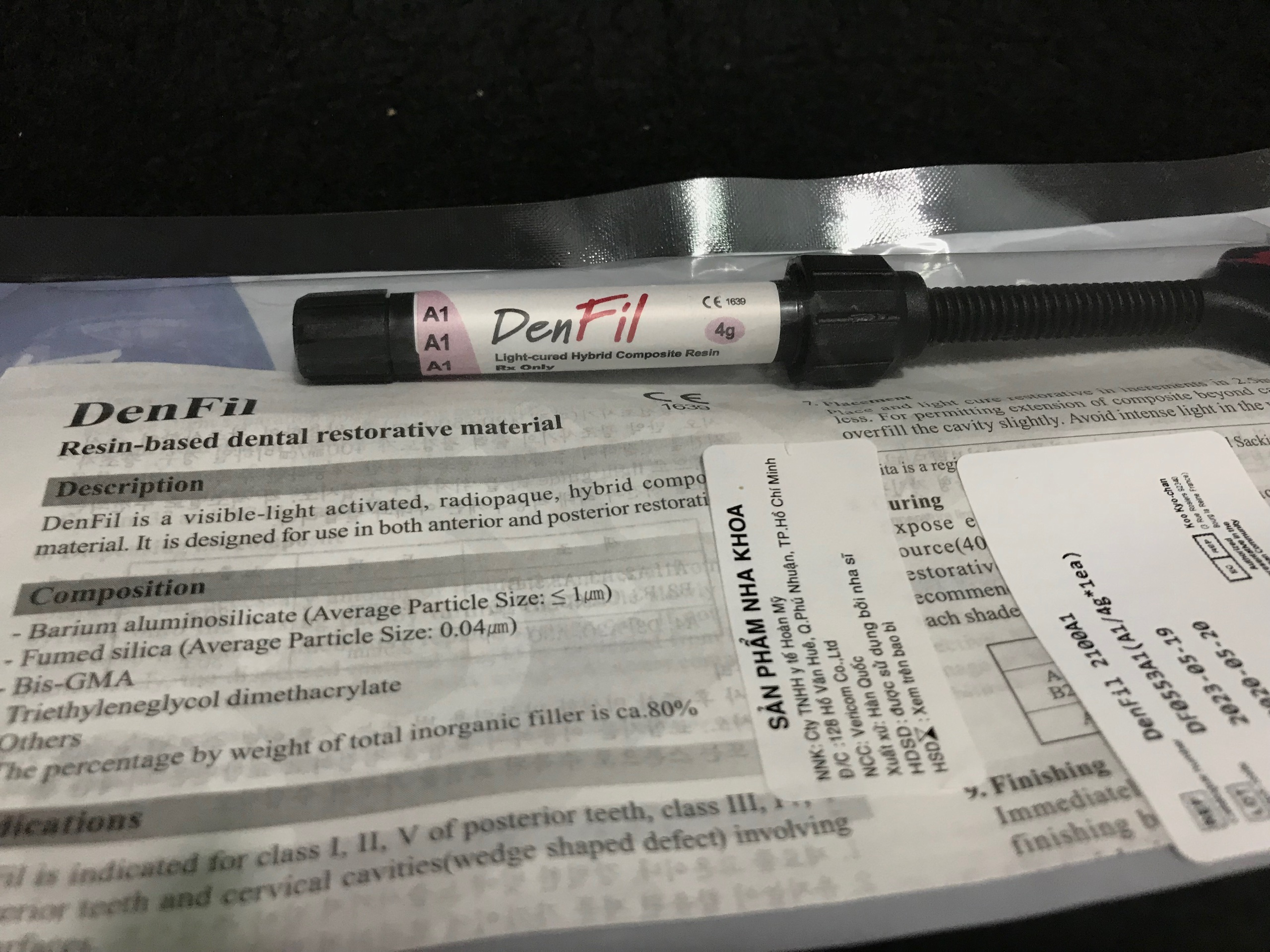 [HCM]Composite đặc B1 A1 A2 A3 A35 A4/ lỏng Denfil 2g - Màu A2 A3 A35