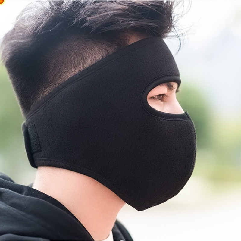 Khẩu trang ninja vải nỉ che kín mặt, che tai, chống nắng