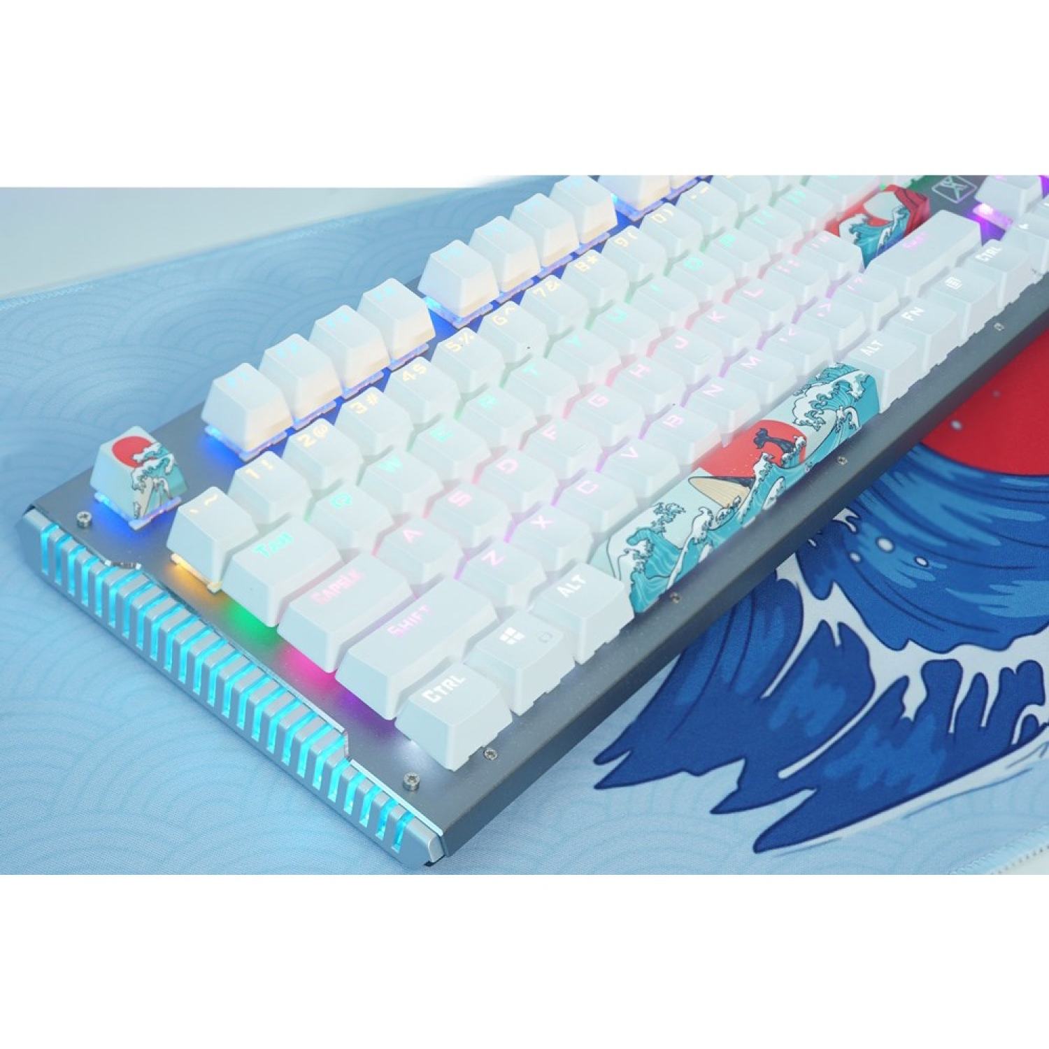 BÀN PHÍM CƠ GAMING HJK K968 LED RAINBOW NÚM VẶN KEYCAP ĐỘC ĐÁO