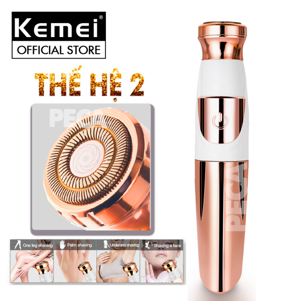 Máy tẩy lông toàn thân Kemei KM-577 có thể cạo lông tay,chân,mặt,bikini.. dùng pin AA tiện lợi nhập khẩu