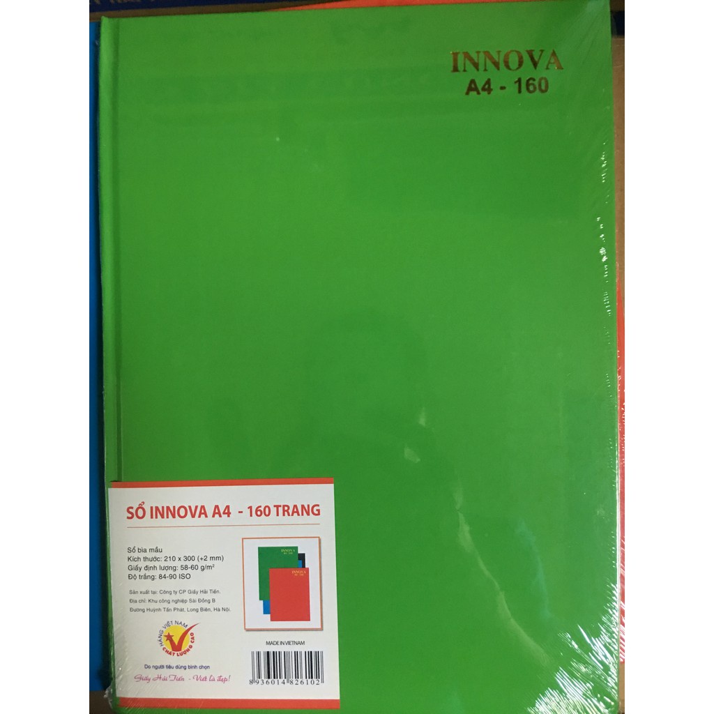 Sổ bìa cứng hải tiến innova a4 160 trang / 240 trang mã 6102 / 6119