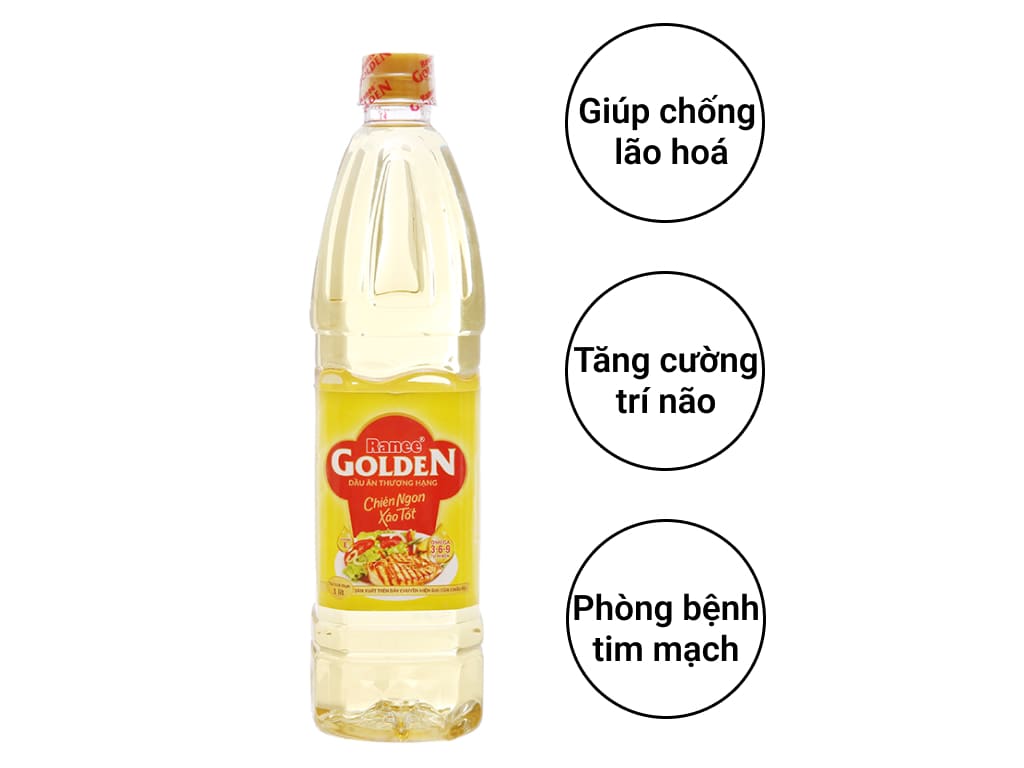 Dầu ăn dầu cá Ranee Golden chai 1 lít