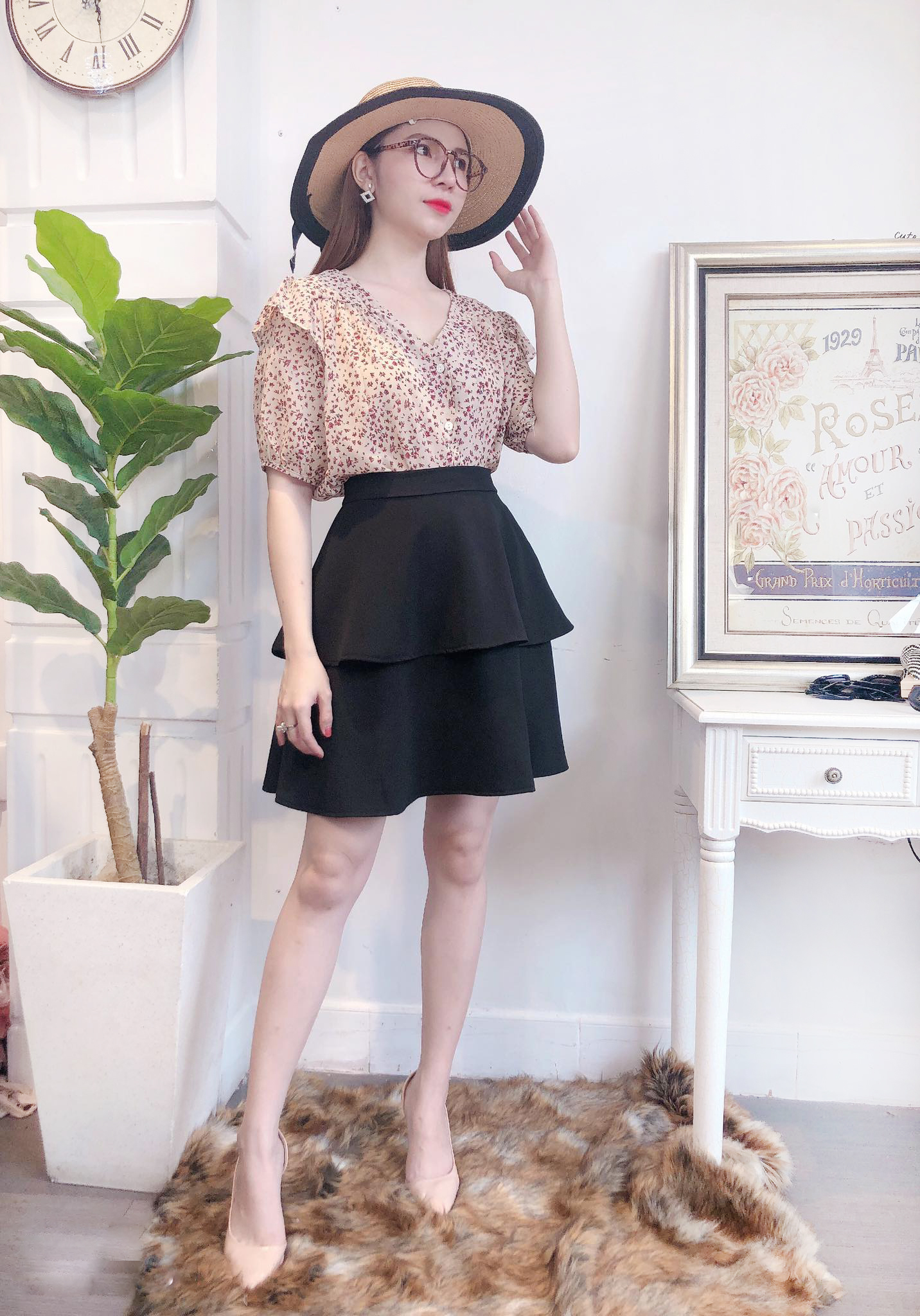 Chân váy xòe 2 tầng CHUU CV2059