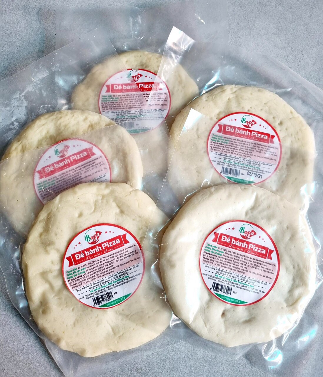 (GIAO HÀNG NHANH 4H/HỎA TỐC CHỈ GIAO HCM) Đế pizza Bapa cán tay mềm xốp 20cm