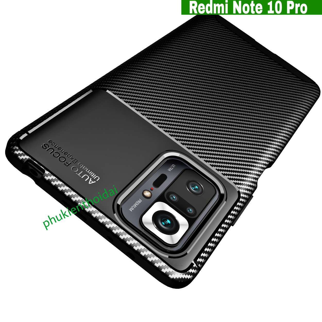 Ốp lưng Redmi Note 10 Pro chống sốc vân Rằn Ri Auto Focus cao cấp