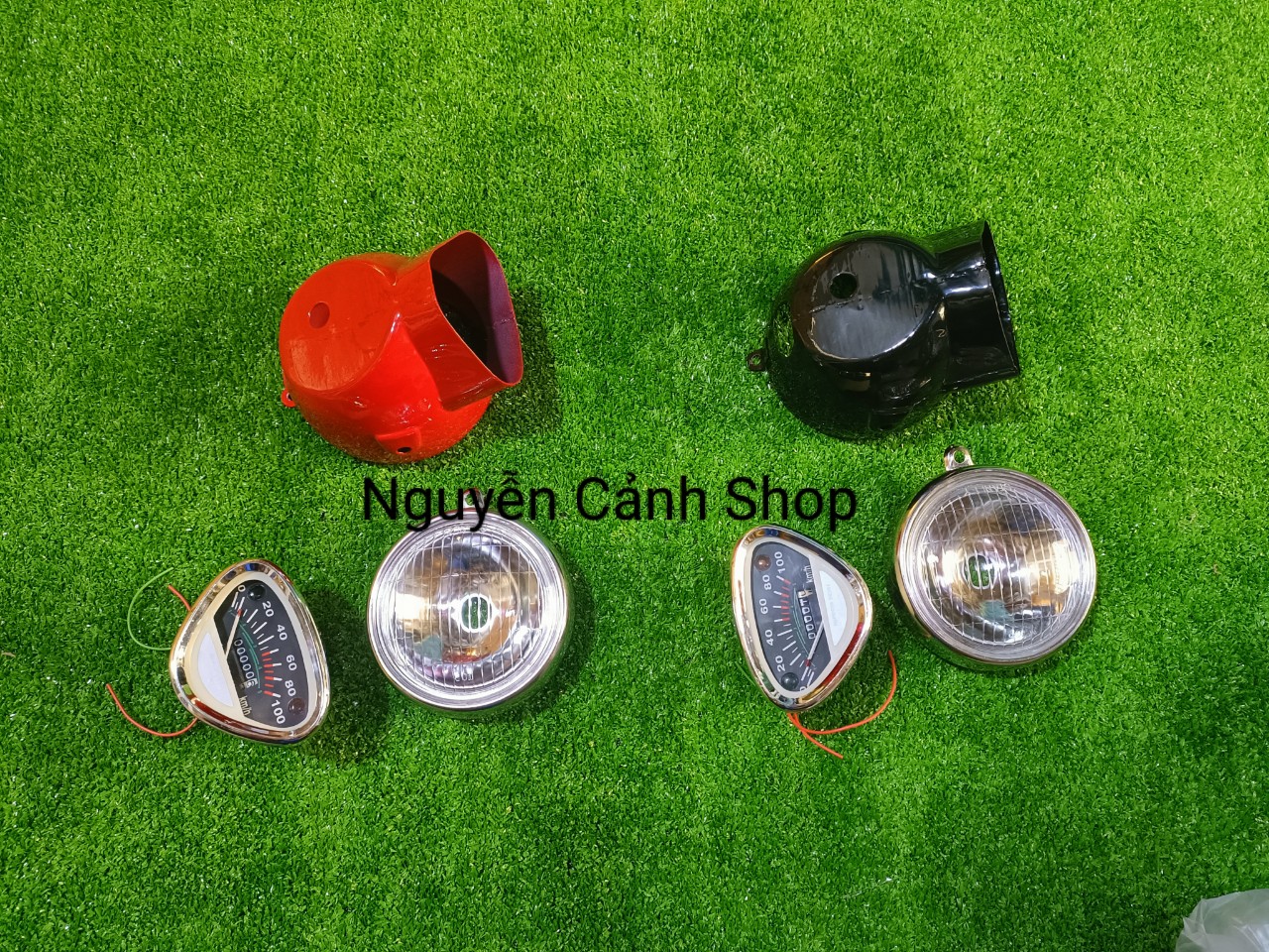 Đèn pha xe 67 cumbo 3 món đèn gáo đèn đồng hồ