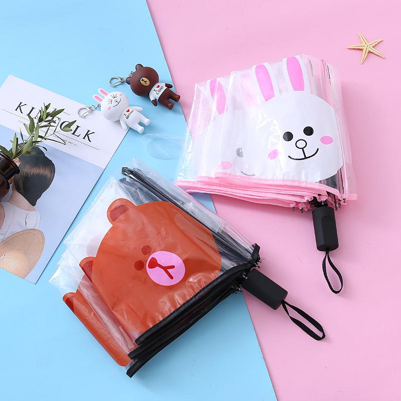 Cây dù ô trong suốt in hình thú siêu dễ thương