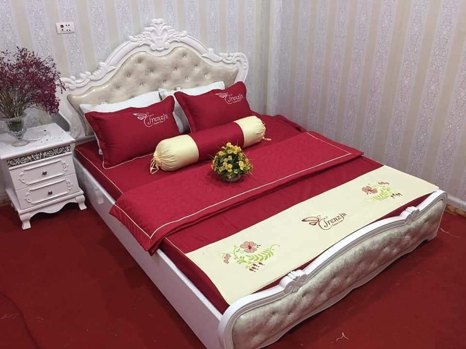 - Bộ Chăn Ga Gối Cotton Satin Cao Cấp - Dành Cho Mùa Cưới drap giường, ga giường, ra giường, drap trải giường,ga trải giường, drap trải giường đẹp ga trải giường cưới, bộ ga trải nệm mát, ga giường cưới spa