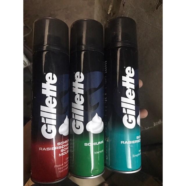 Bọt Cạo Râu Gillette Schiuma Mentolo 300ml