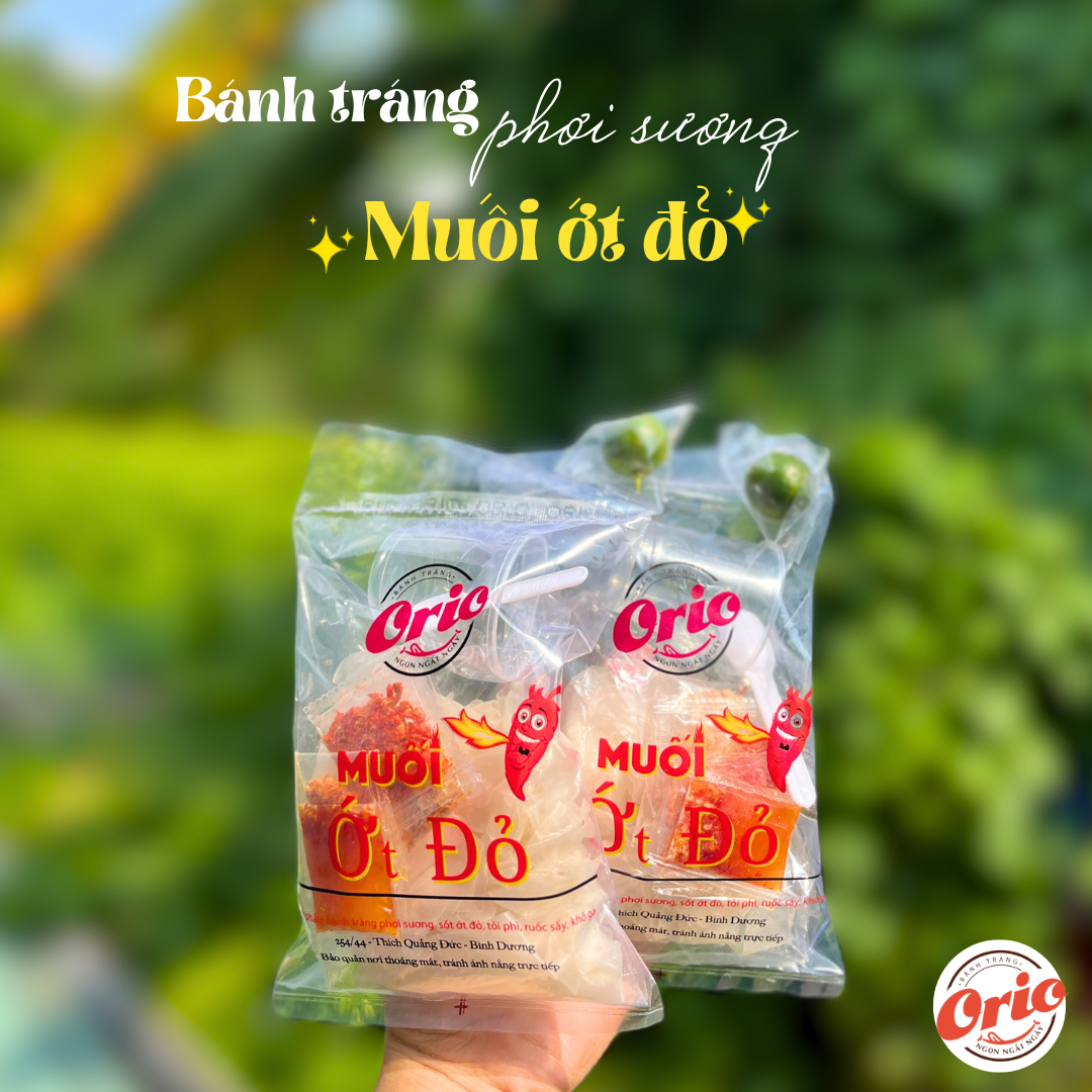 Bánh Tráng Phơi Sương Orio Muối Ớt Đỏ