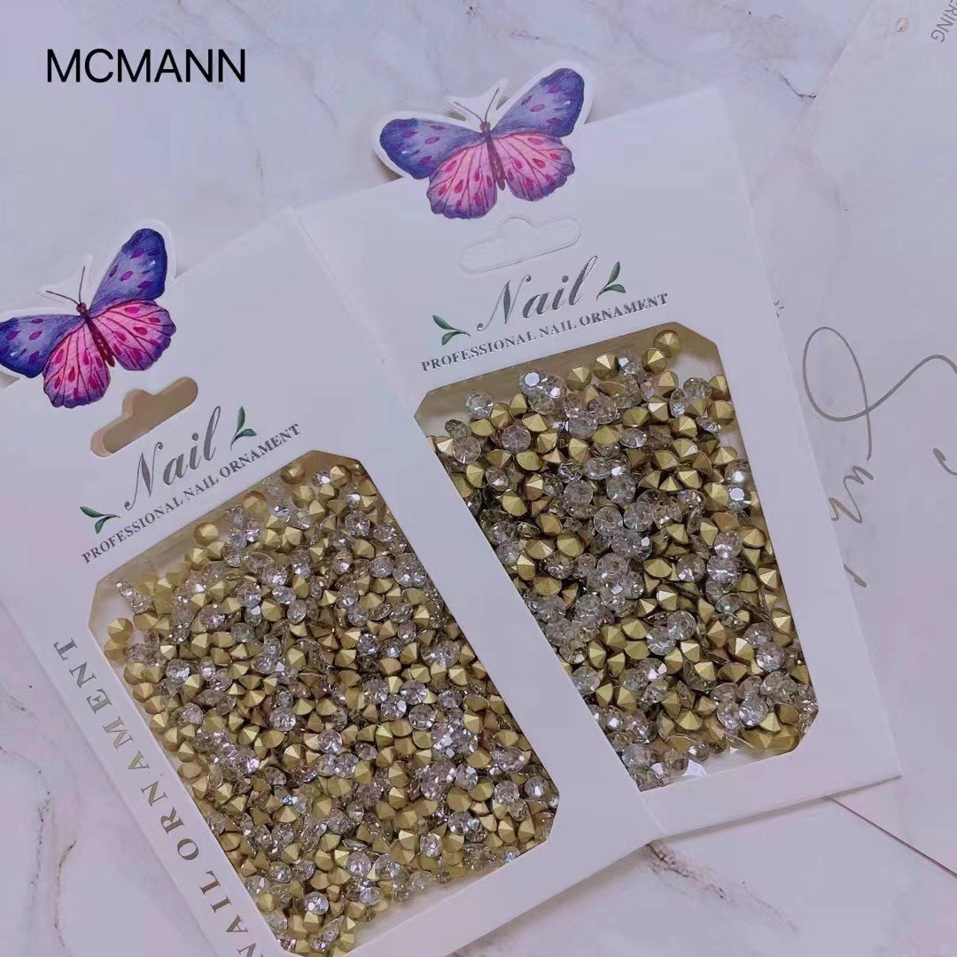 Set Đá Chân Nhọn Mix Màu, Đá Trắng - Mini Nails