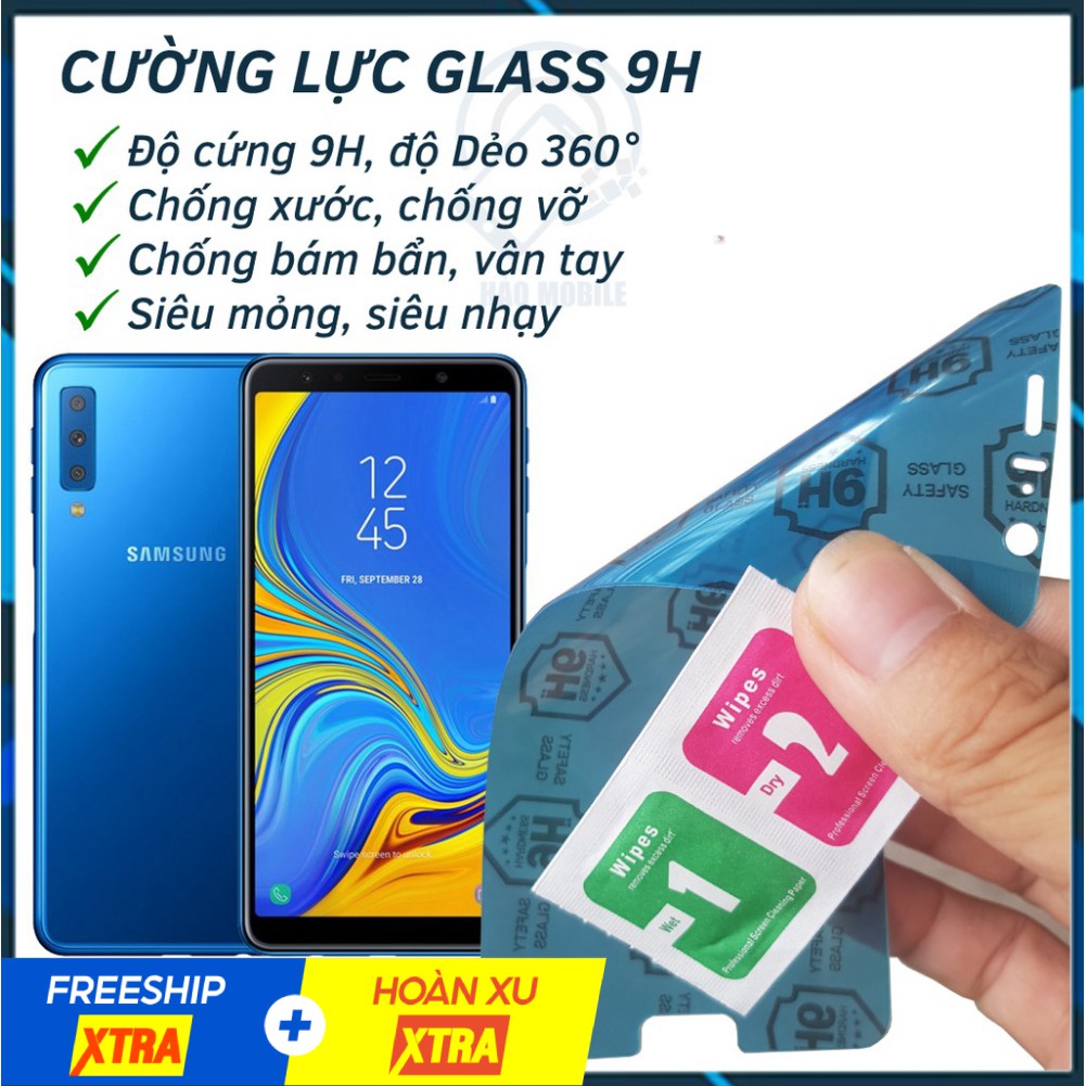 Dán cường lực dẻo nano 9H Samsung A7 2016, 2017, 2018