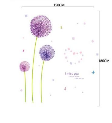 Decal trang trí Hoa Cẩm Tú Cầu Tím