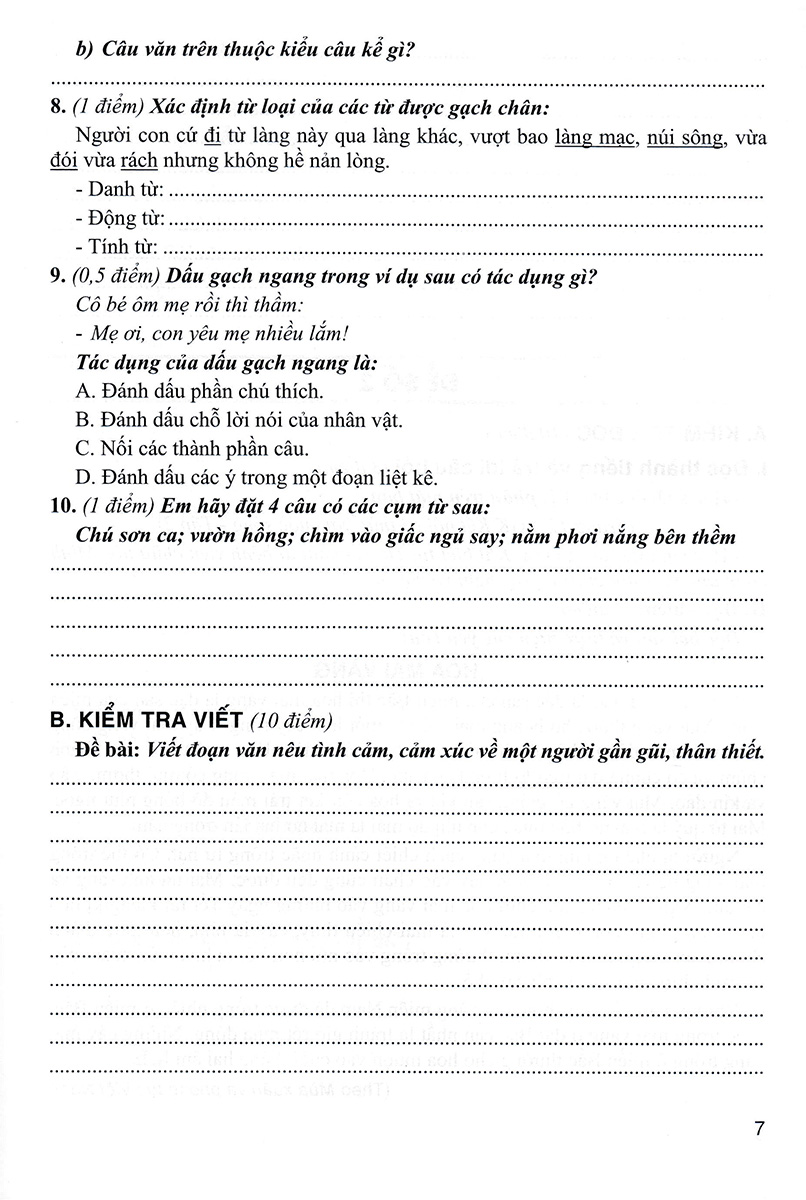 BỘ ĐỀ KIỂM TRA MÔN TIẾNG VIỆT LỚP 4 - TẬP 2 (DÙNG KÈM SGK KẾT NỐI TRI THỨC VỚI CUỘC SỐNG)
