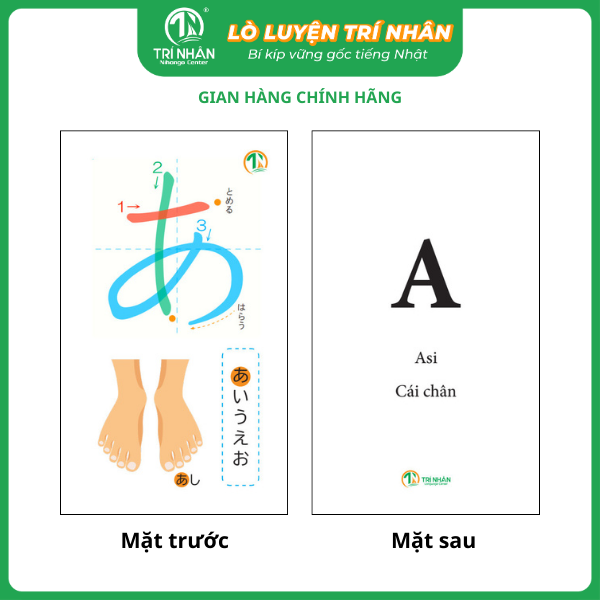 Thẻ Flashcard học chữ cái tiếng Nhật Hiragana và Katakana | in màu - dễ nhớ - thẻ cứng có cán màng chống thấm nước