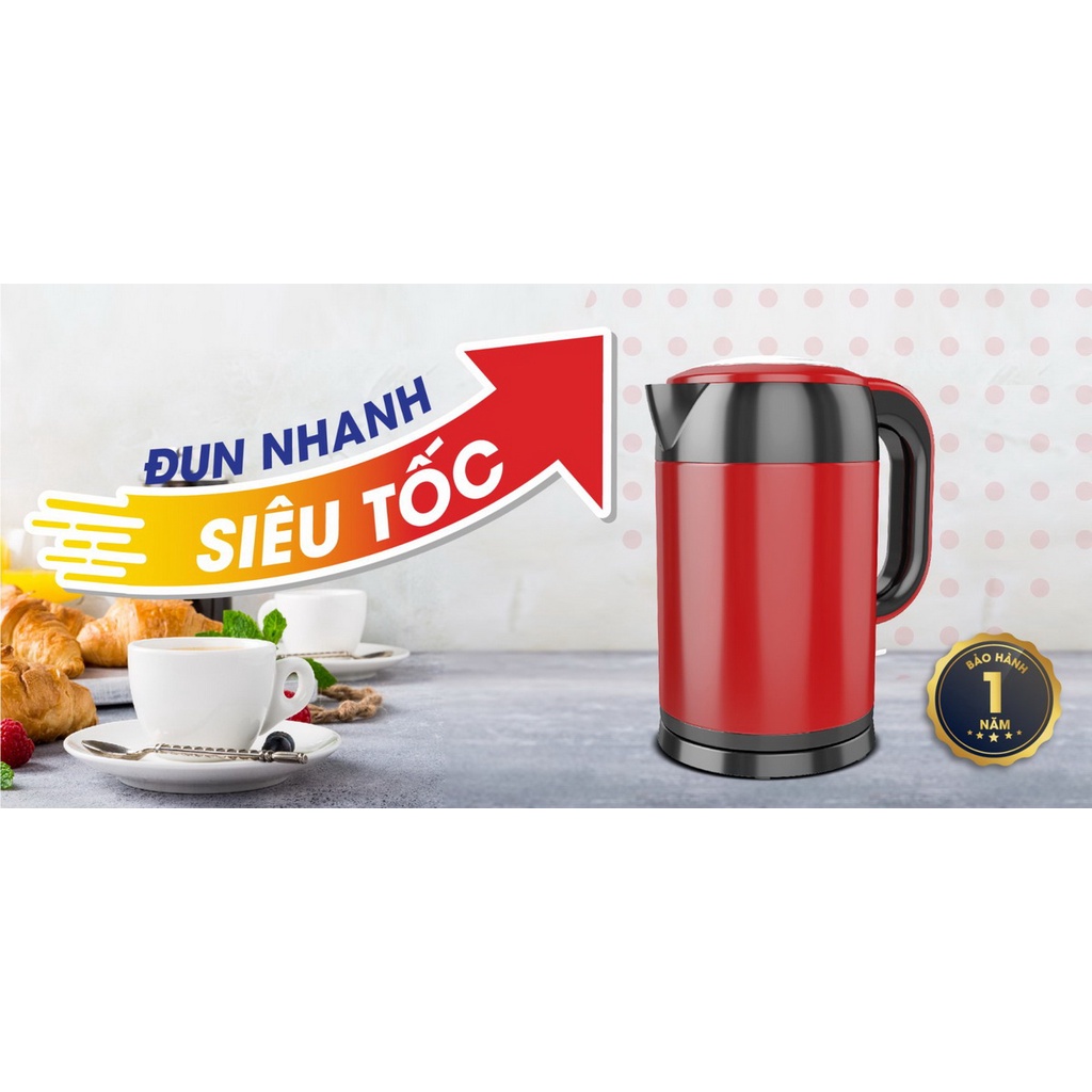 Ấm Siêu Tốc 2 Lớp Rạng Đông 1.7L - Model: RD - AST17ST1.E
