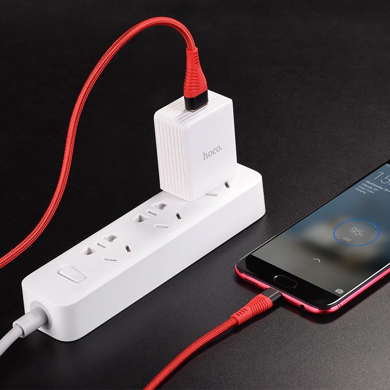 Cáp sạc Micro USB Hoco U53  dành cho Huawei/Oppo/Xiaomi (Hỗ trợ sạc nhanh 4A dài 1.2m)