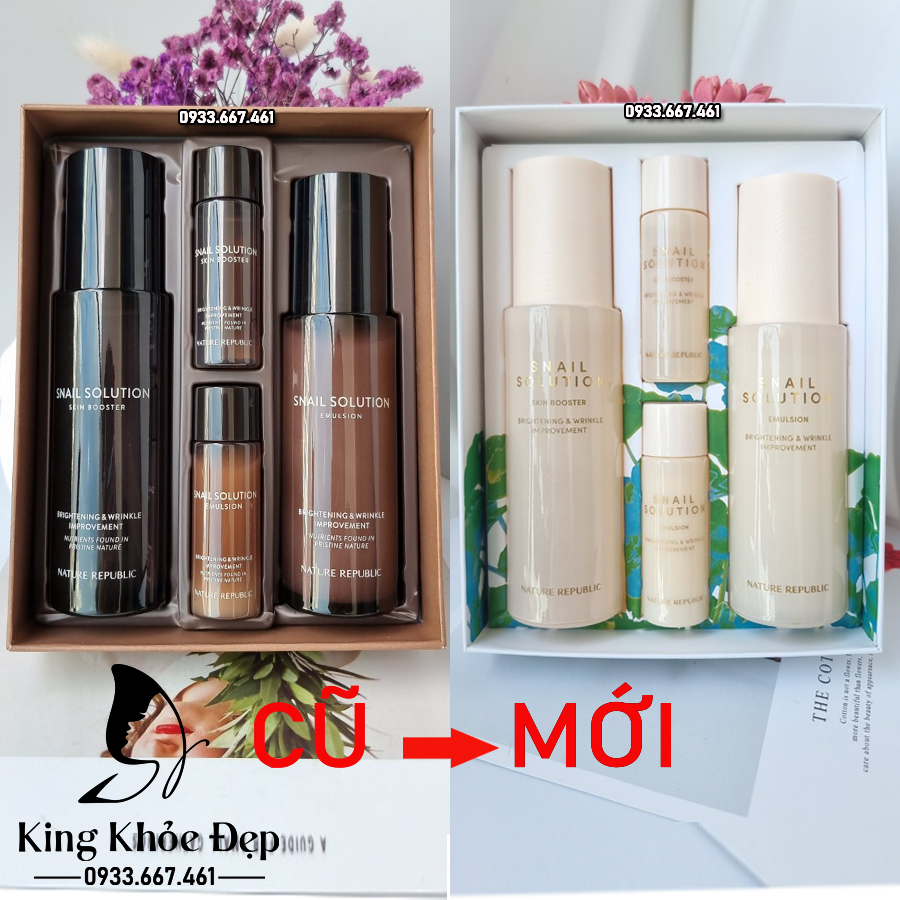 [HCM]Bộ Dưỡng Da Nature Republic Snail Solution Set
