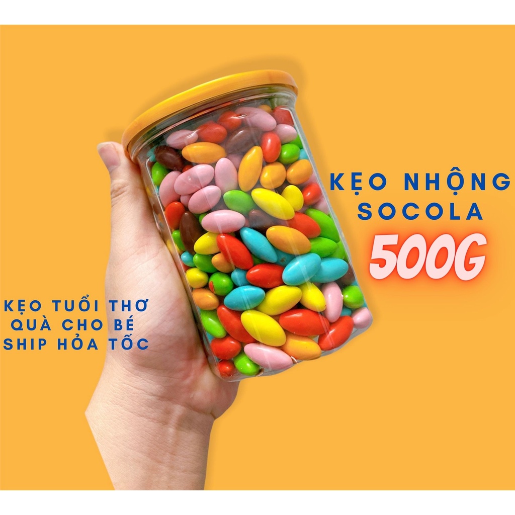 1kg kẹo nhộng socola lon pet