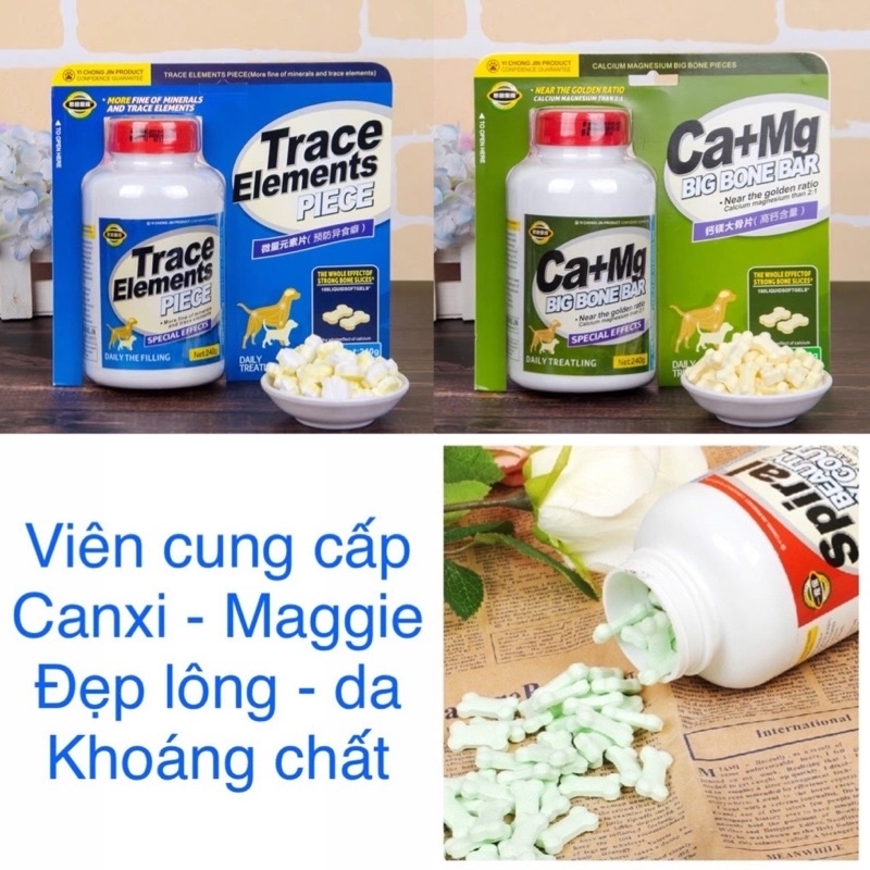 ❀ vn017 Viên cung cấp Canxi - Maggie/ Đẹp lông cho thú cưng