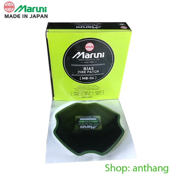 Hộp 10 miếng vá lốp có bố MB-04 Maruni - Nhật  (Size: 127mm)