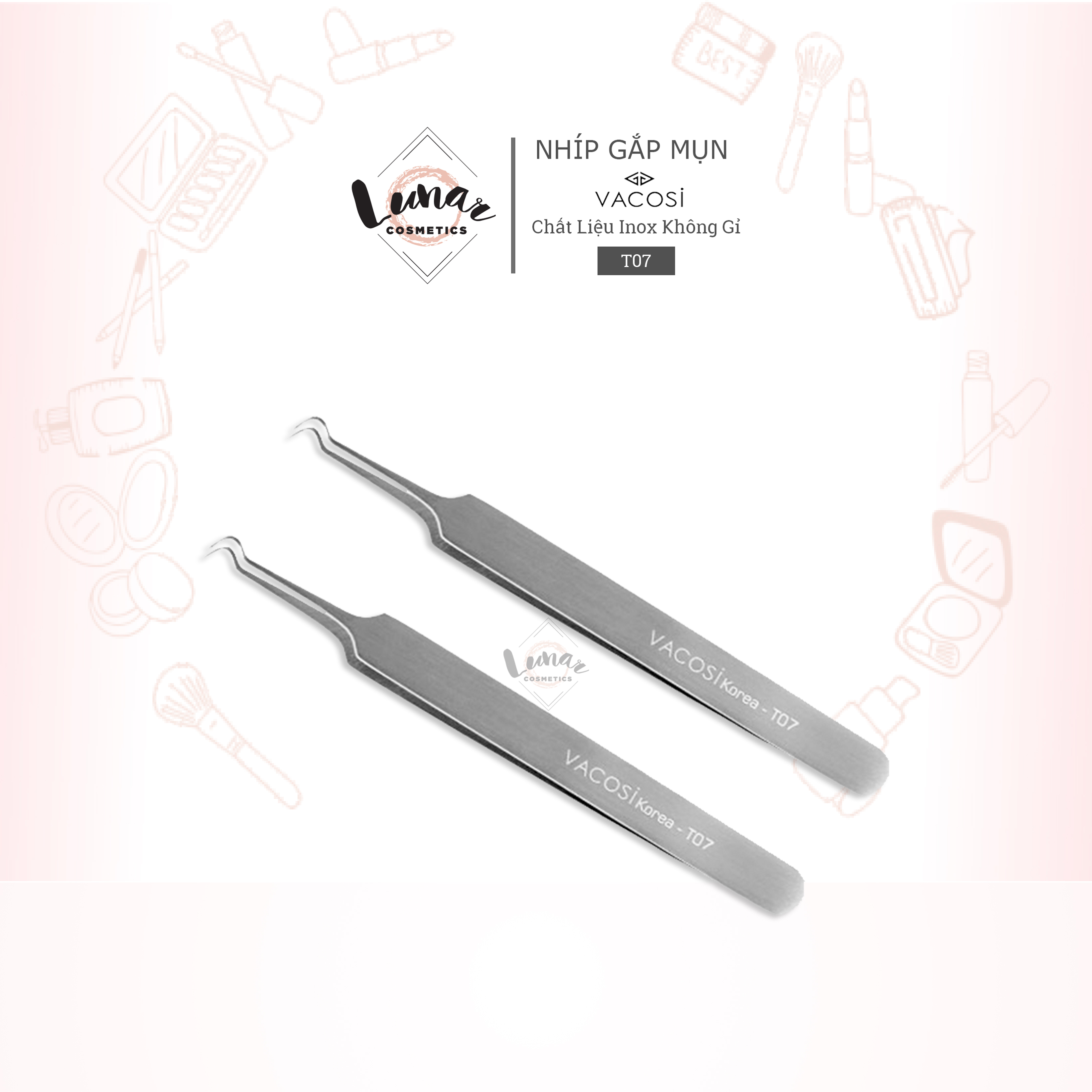 [HCM][Đại Lý Vacosi] Nhíp Gắp Mụn Vacosi T07 - Cây Gắp Mụn Vacosi - Dụng Cụ Gắp Mụn Vacosi