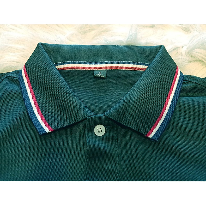 ÁO POLO CHẤT POLY PHỐI SỌC - ĐEN BT3