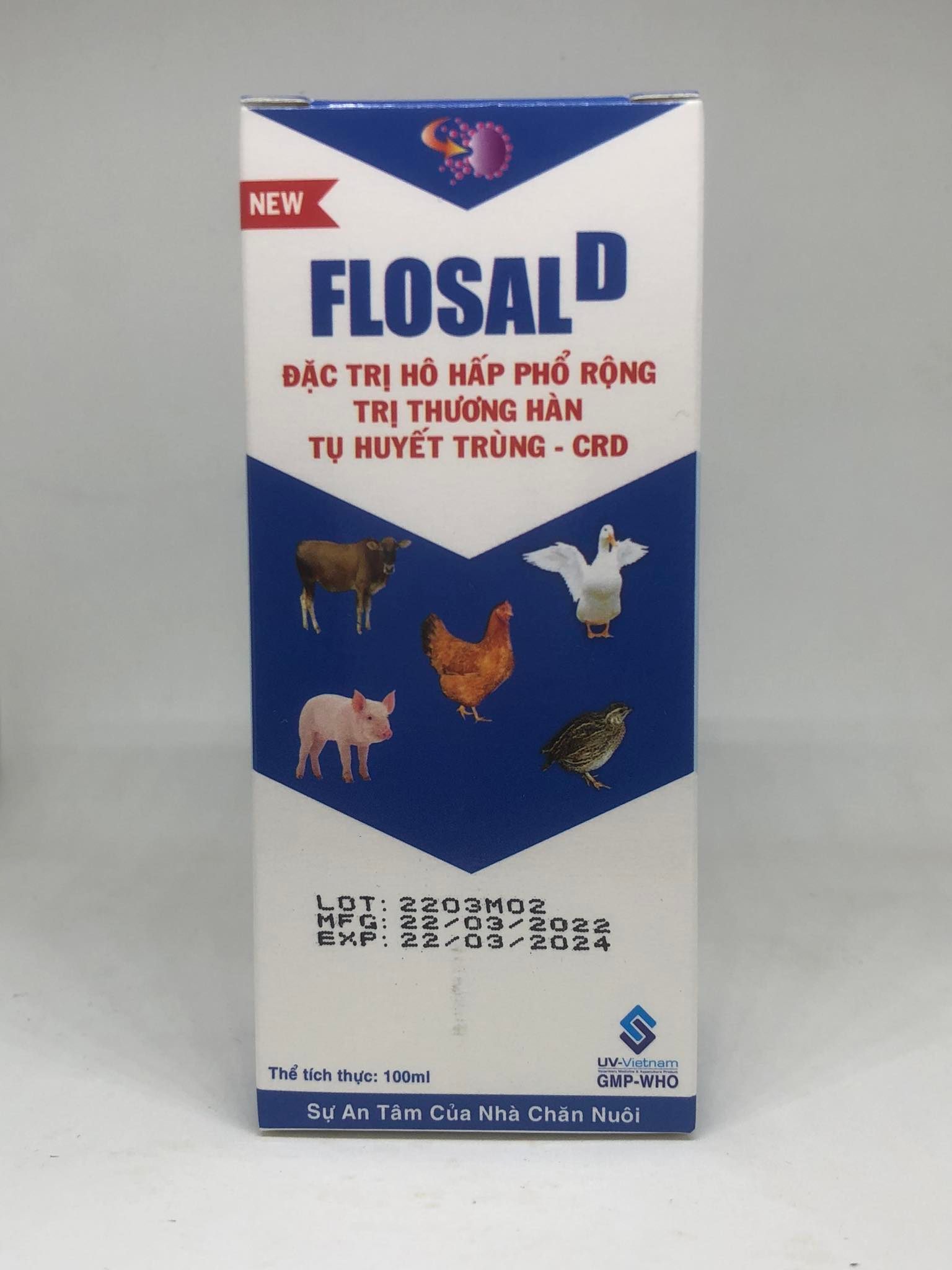 Flosat D Cho GÀ Đá - Chai 100mil và 10mil