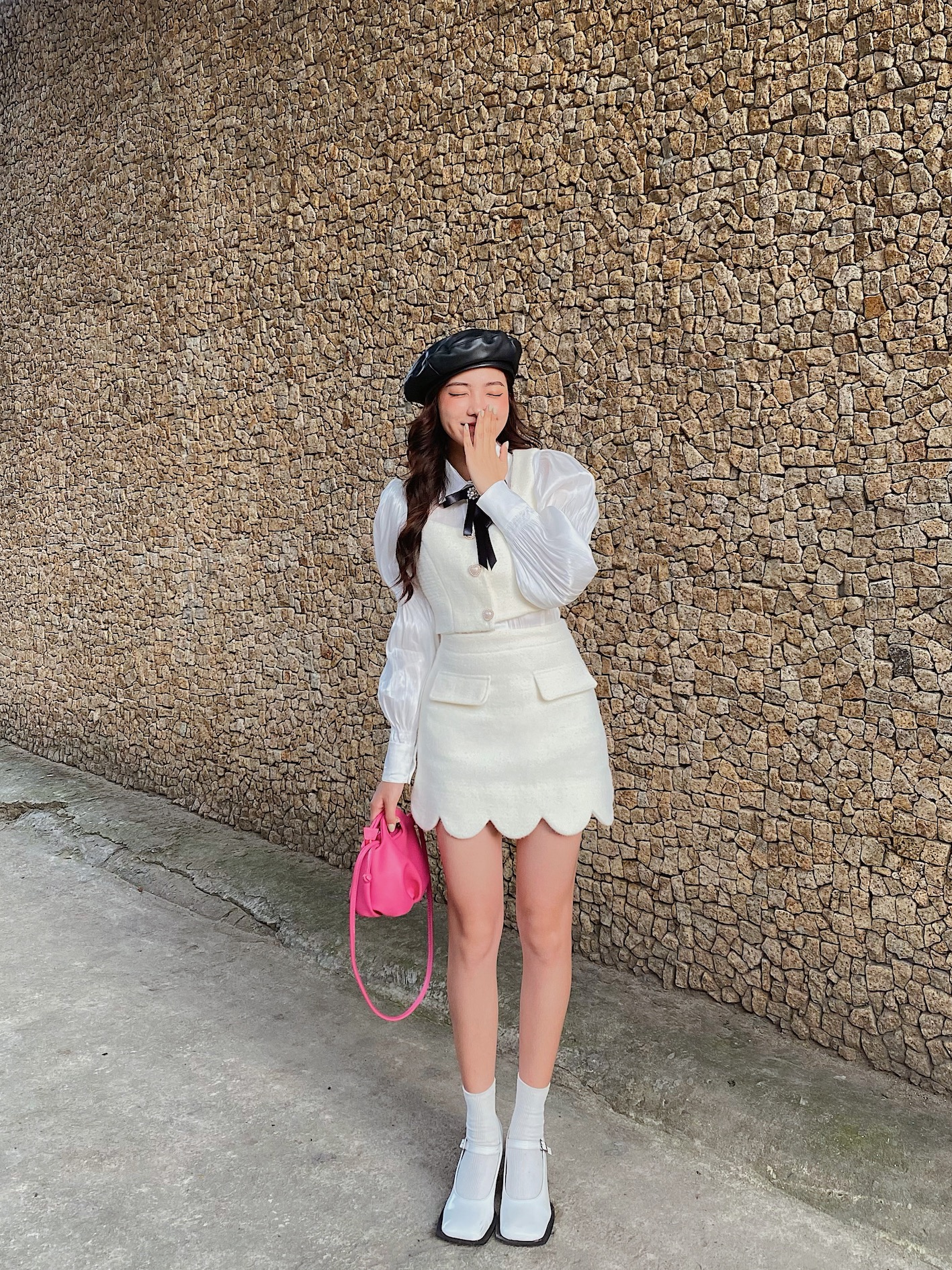 ✿ Somee studio ✿  Maika skirt ✿ Chân váy dạ lông thỏ