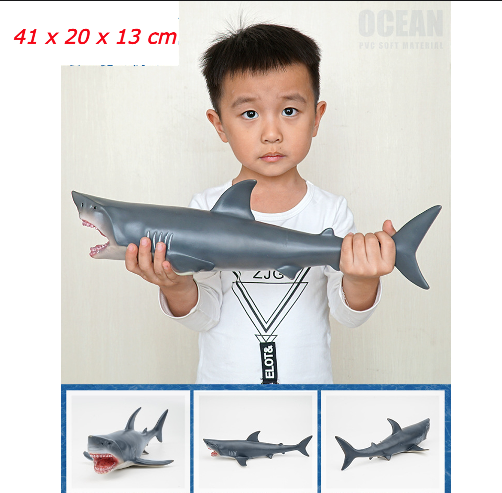Đồ chơi mô hình cá mập đầu búa, cá mập voi, cá mập trắng (Hàng Sẵn)