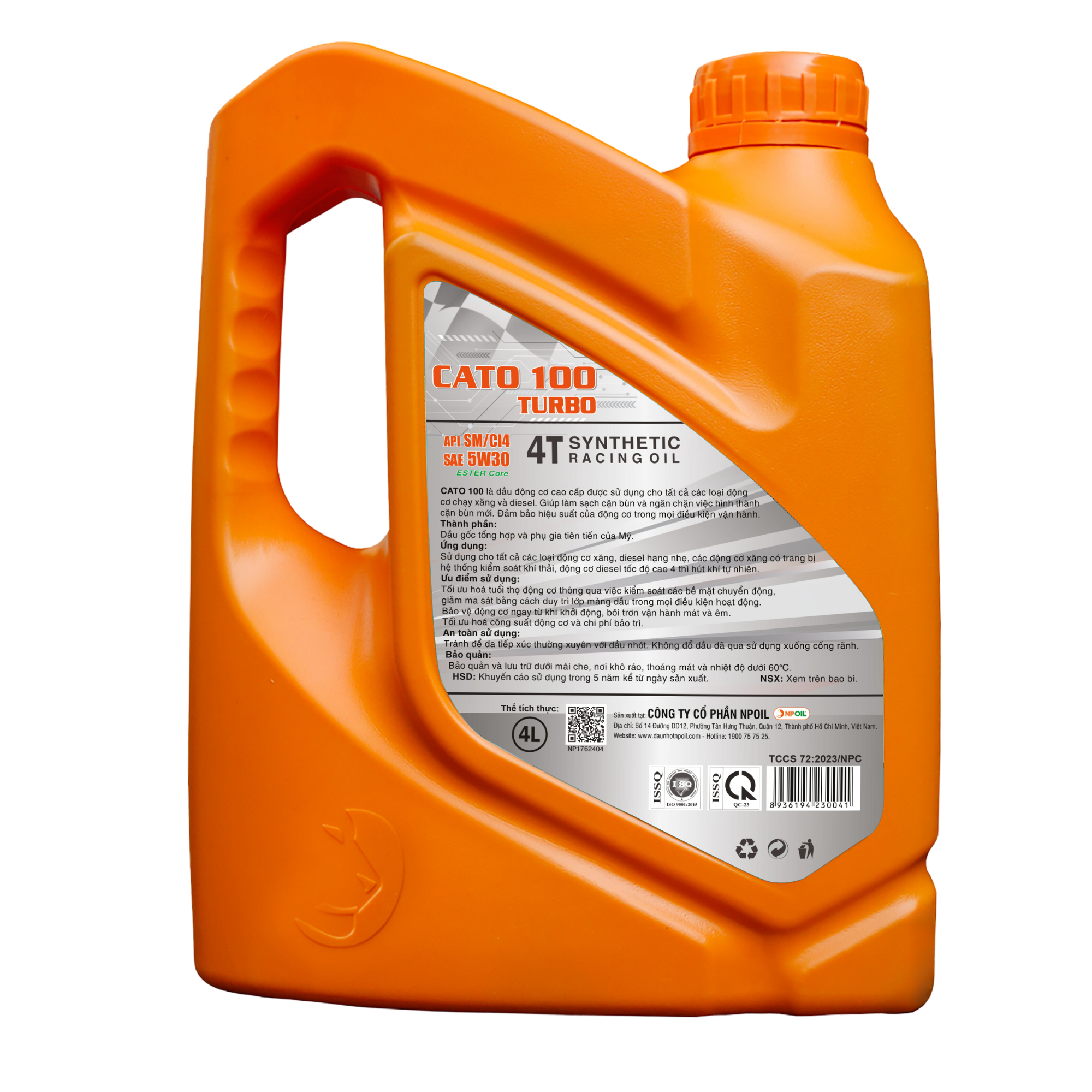 DẦU ĐỘNG CƠ Ô TÔ CATO 100 - API SM/CI4 - 5W30 - 4L/5L