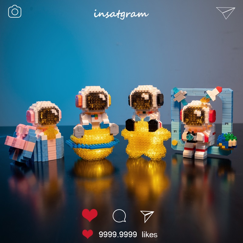 Bộ Đồ Chơi Lắp Ráp Mô Hình Phi Hành Gia Dễ Thương Cho Bé not lego SPACE BRICKS