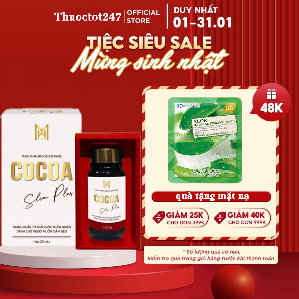 [MẪU MỚI] GIẢM CÂN COCOA SLIM PLUS CHÍNH HÃNG