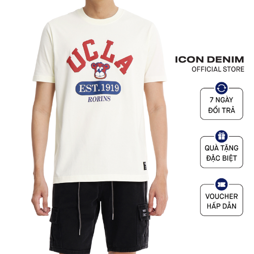 Áo thun nam ICON DENIM form Regular UCLA Bear ATID0117