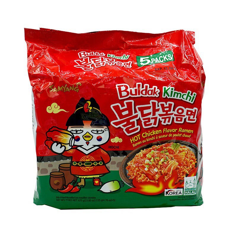 Mì khô gà cay vị kim chi samyang hàn quốc - gói 135 gr