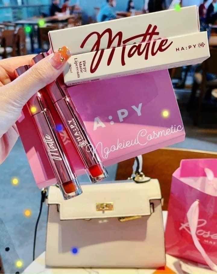 ( sale giá sỉ ) Son Happy Matte liptick Siêu lỳ đủ màu lựa chọn