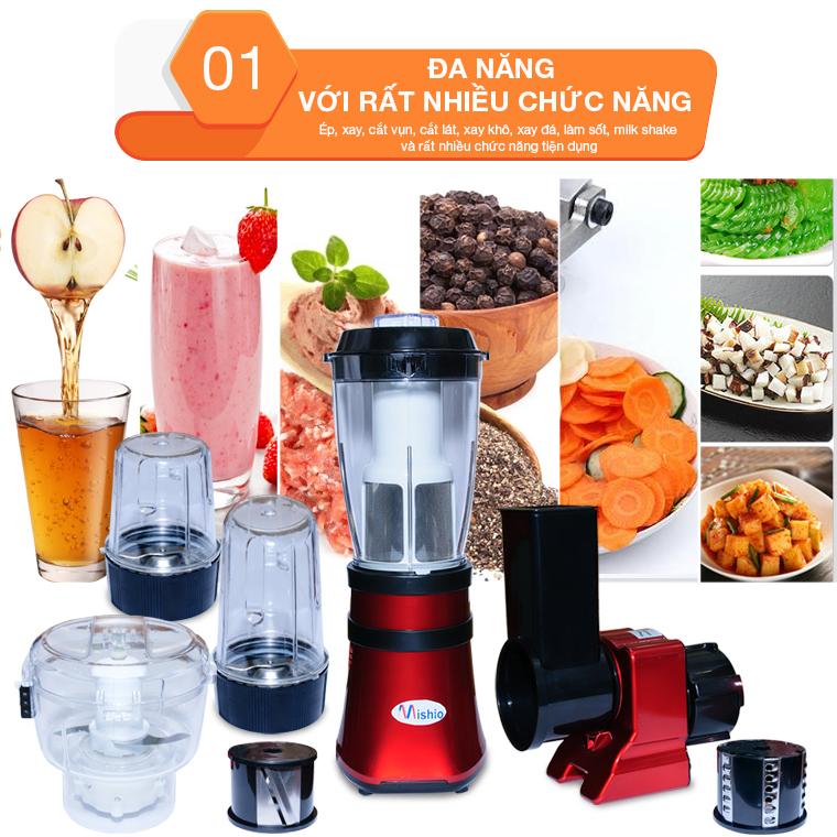 [HCM]Máy Xay Cắt Ép Đa Năng (Mishio)