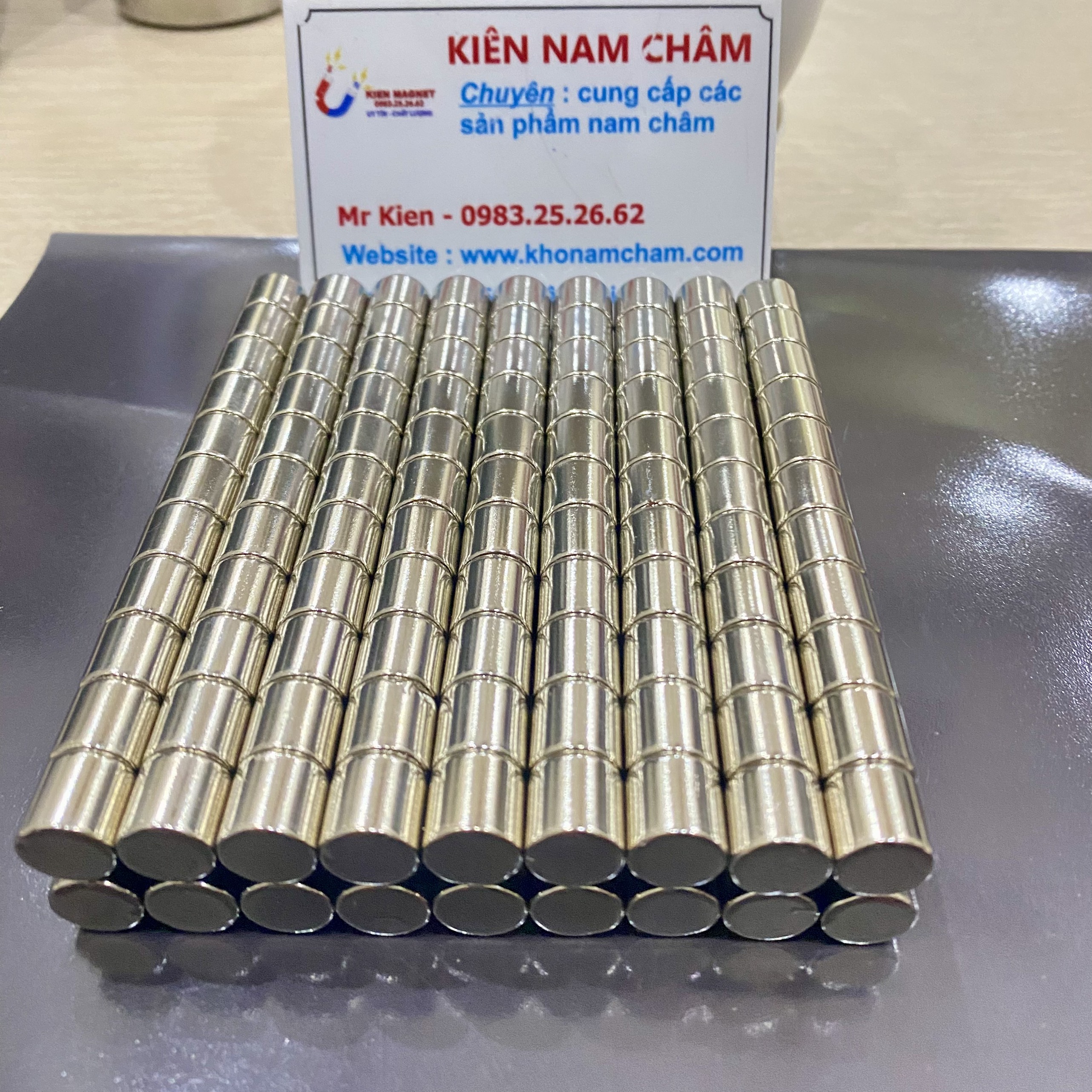 5 Nam châm trụ tròn phi 10x10mm siêu mạnh