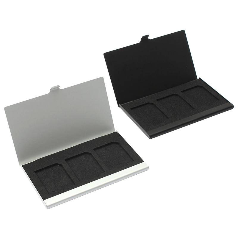 Giá Aluminum Alloy Memory Card Case Card Box Holders For 3PCS SD Cards