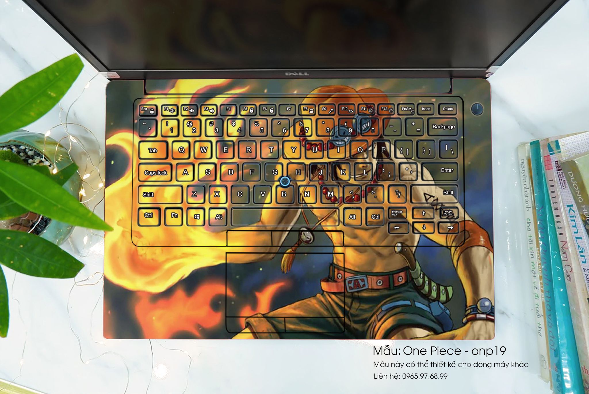Decal Skin dán Laptop HP mẫu One Piece (inbox mã máy cho shop)