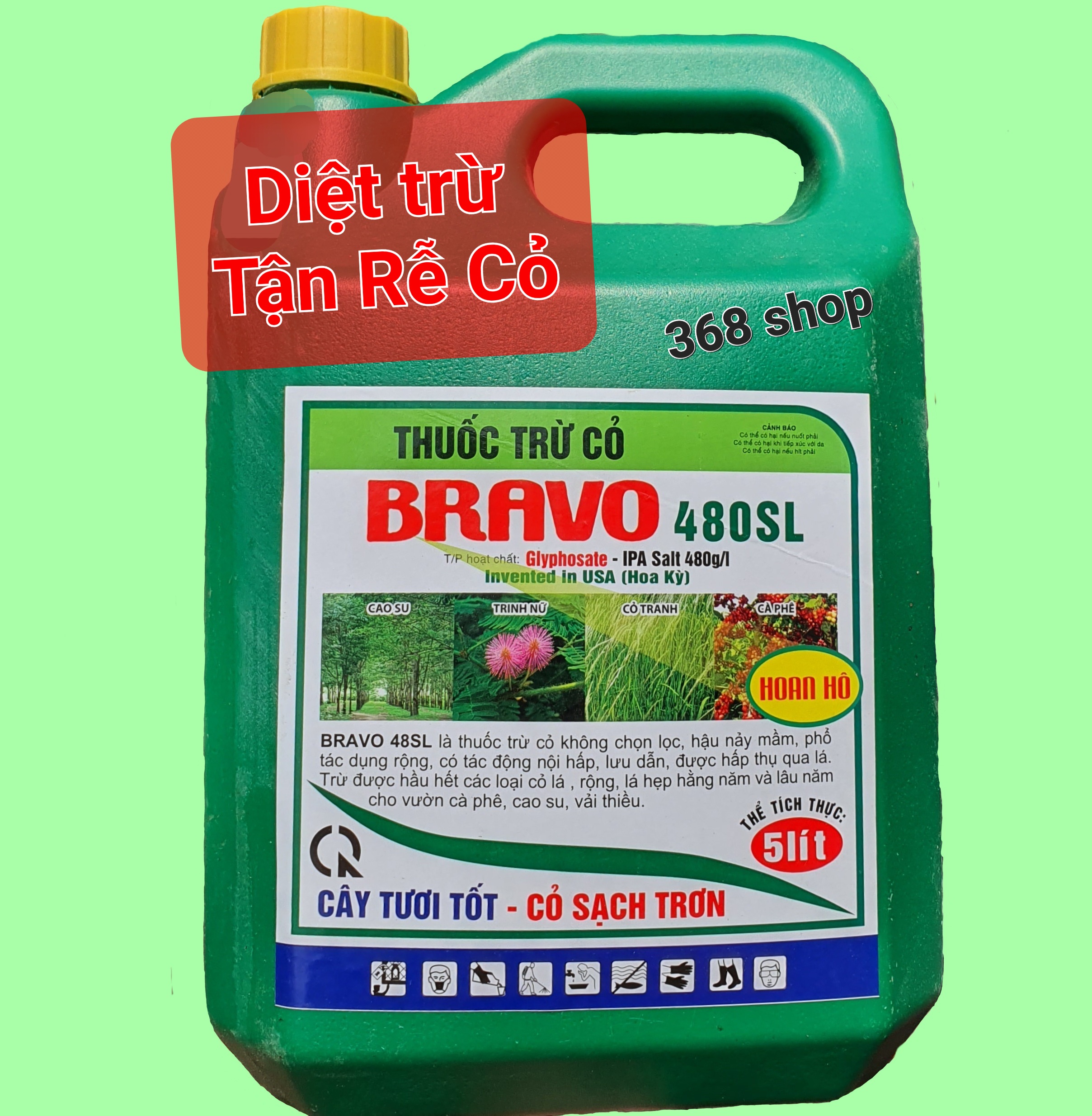 💎 Thuốc trừ cỏ Lưu Dẫn BRAVO 480SL (Chai 900ml)💖