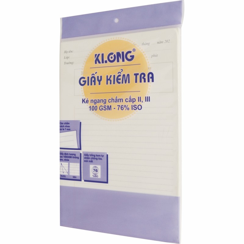 Giấy kiểm tra cấp 2 KLONG 279