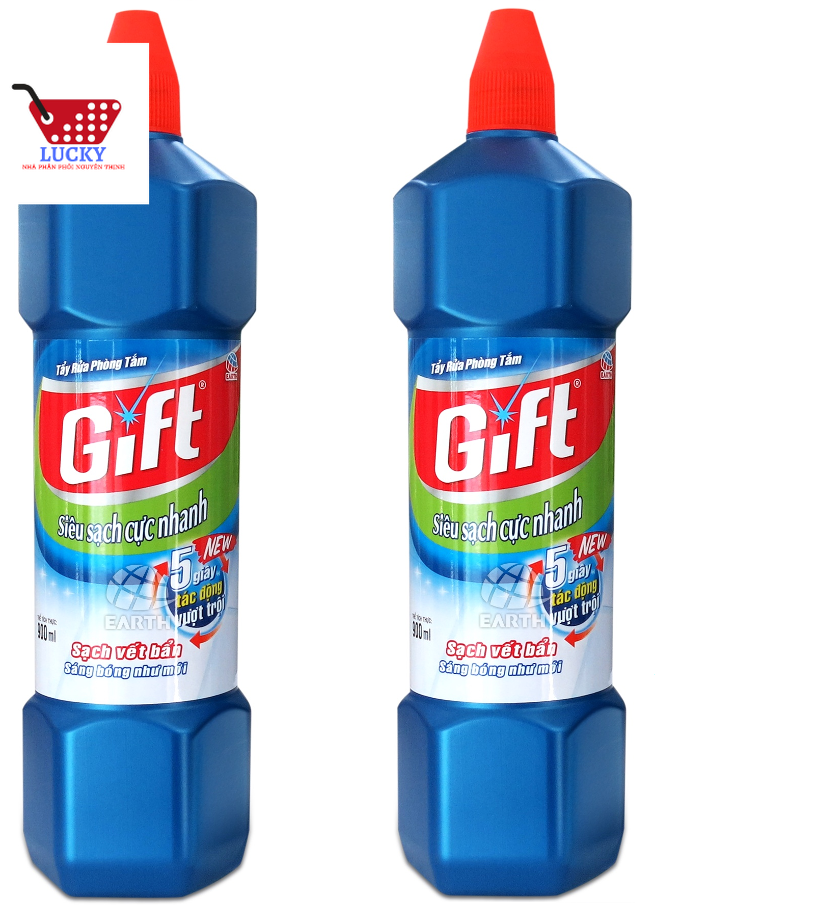 ComBo 2 Chai nước tẩy bồn cầu VIM 880ml / Gift 900ml - Xanh biển Bất khả chiến bại- Siêu sạch