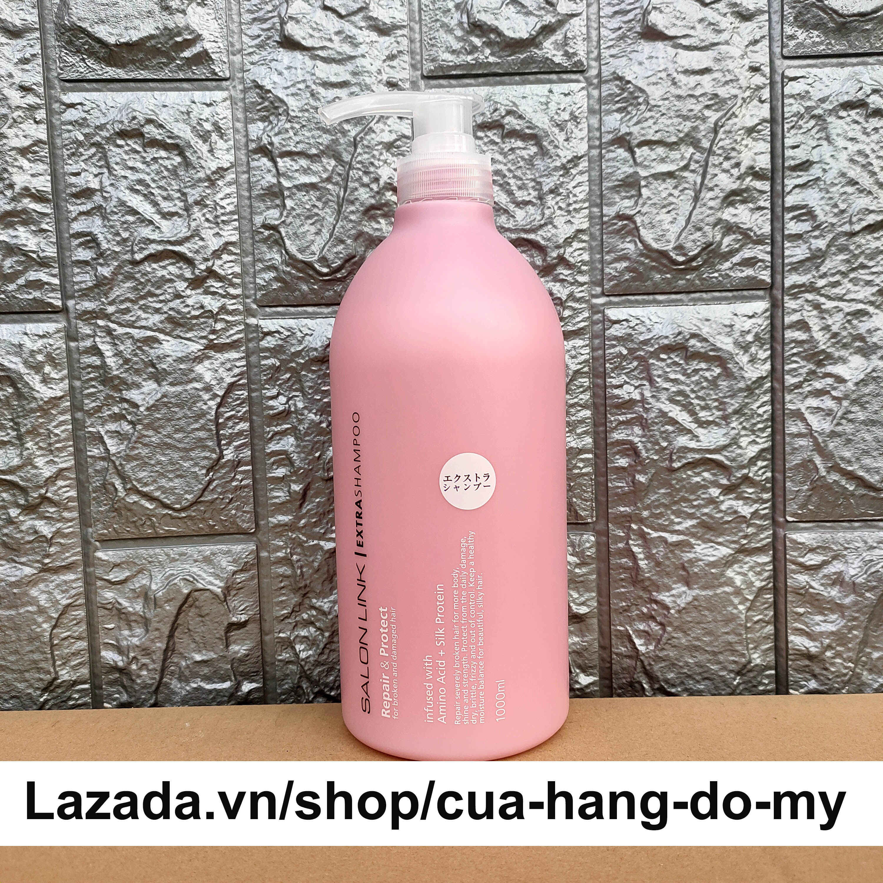 Dầu gội  dầu xả Salon Link Extra Shampoo 1000ml của Nhật Bản Màu Hồng - SalonLink dành cho tóc thường - Shop Hong1008