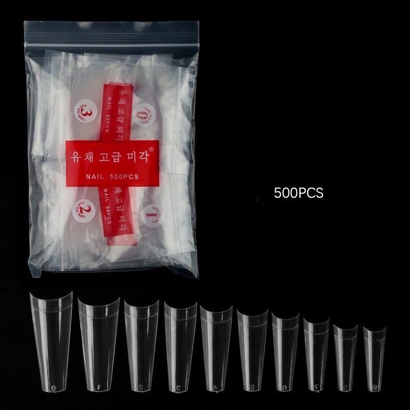 Móng nối thang  móng tip phom thang hàn quốc ( túi 500 móng đủ size)