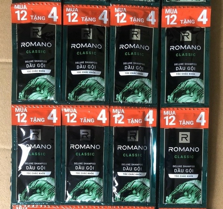 Set 50 gói dầu gội Romano