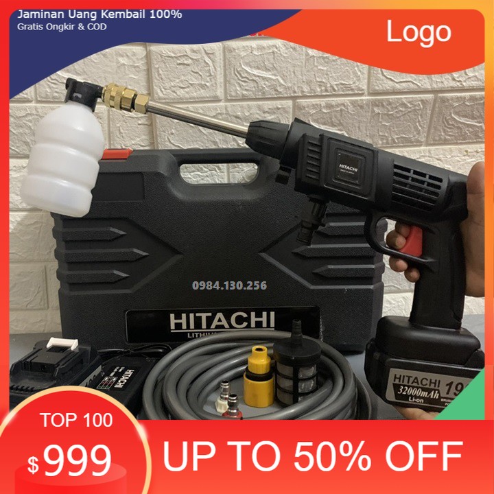 Máy rửa xe hitachi ,máy rửa xe cầm tay 119v .sử dụng pin sạc