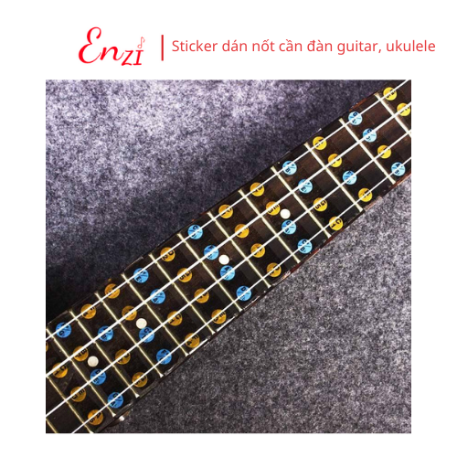 Sticker guitar ukulele dán nốt cần đàn guitar ukulele