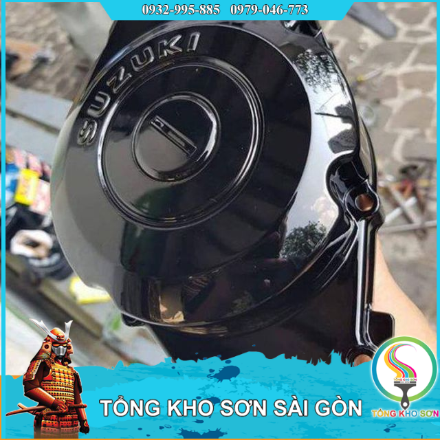 Combo chai sơn xịt samurai đen bóng 109 sơn đen bóng