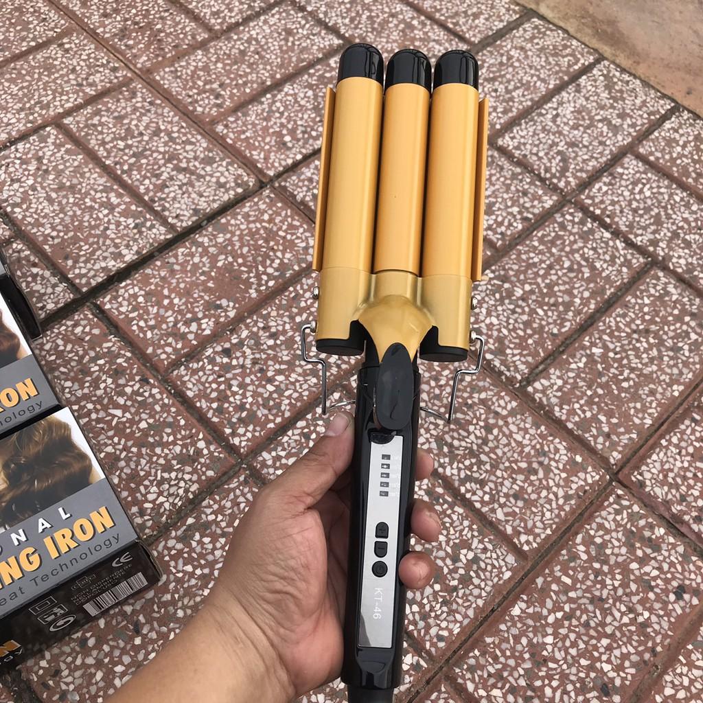 Máy làm tóc - Máy uốn xoăn sóng nước 3 trục HP